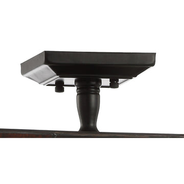 Julian 15.7" Tiffany Style Glass/Metal LED Semi - JONATHAN Y